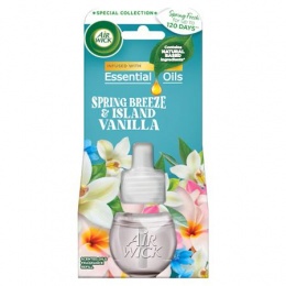 Illatosító készülék utántöltő, elektromos, 19 ml, AIR WICK "Life scents", tavaszi szellő és vanília