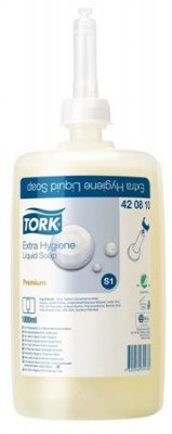 Folyékony szappan, 420810 1l, S1 rendszer, TORK "Kézmosására", átlátszó